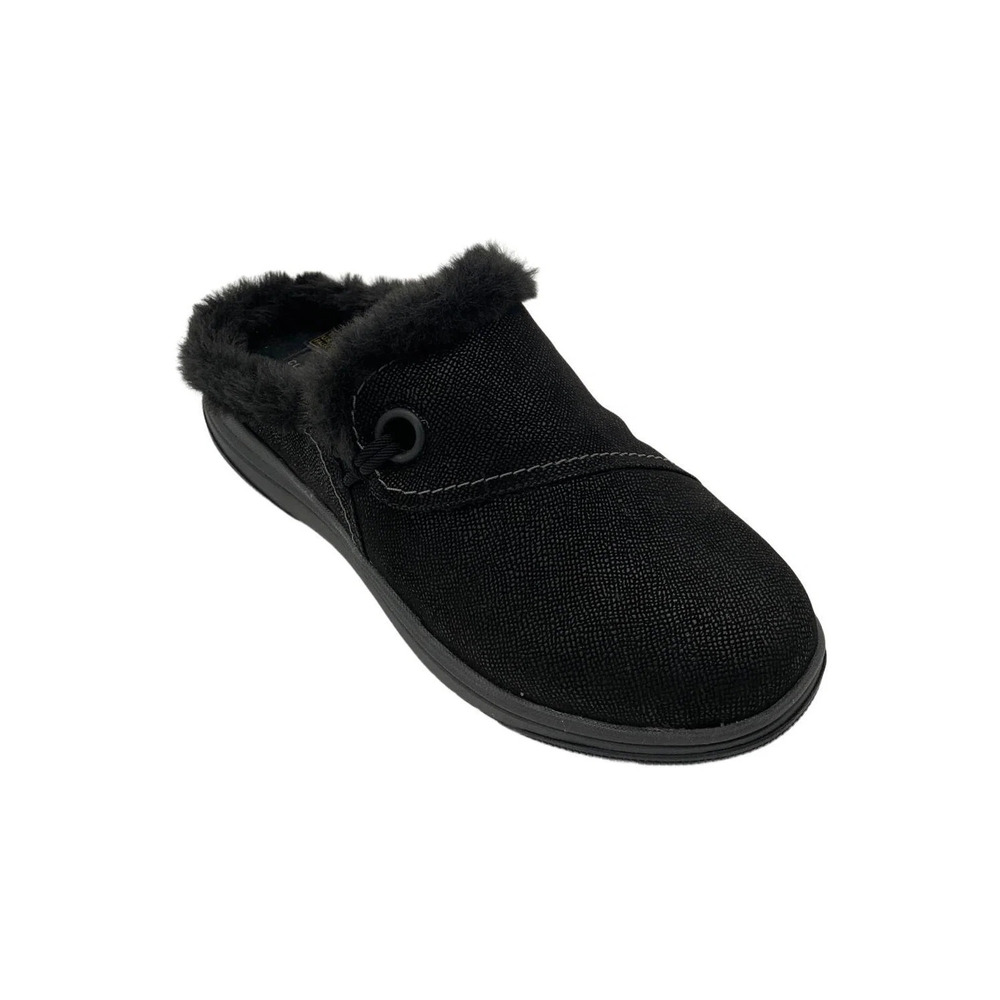 Clarks Cloudsteppers Women's Breeze Myth Slip-On Mule Black - Wide
